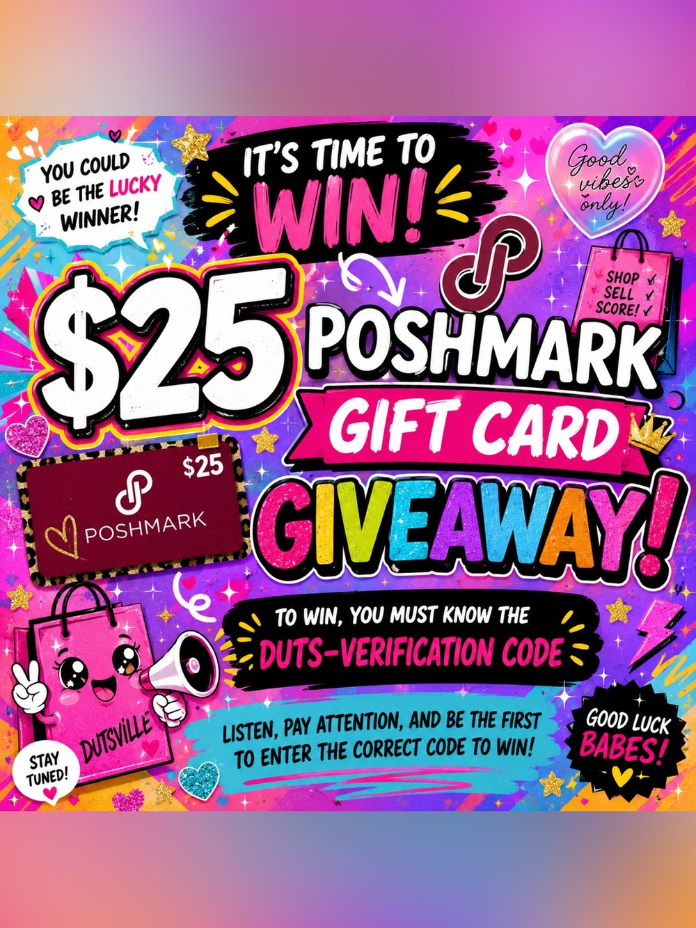 POSHMARK GIFT CARD• DUTS CODE GIVEAWAY ‼️🚨🚨